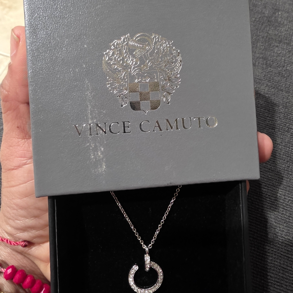 Vince Camuto Silver Circle Pendant Necklace